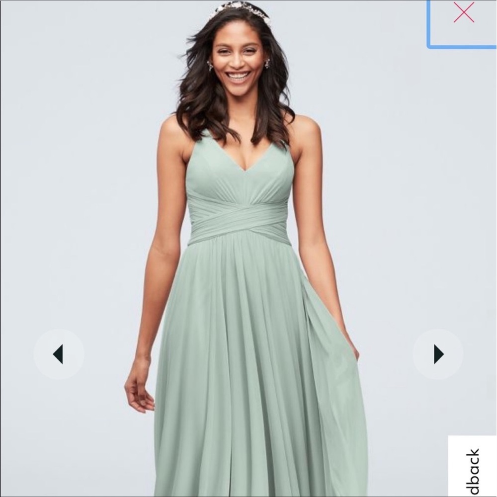 David’s Bridal Dusty Sage Bridesmaids Dress Size 12